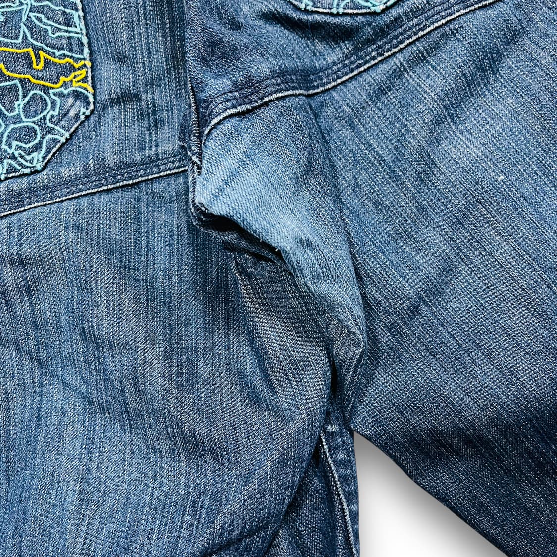 나이키 조던 2008s 올드스쿨 백 자수 데님 하프팬츠 상품이미지8