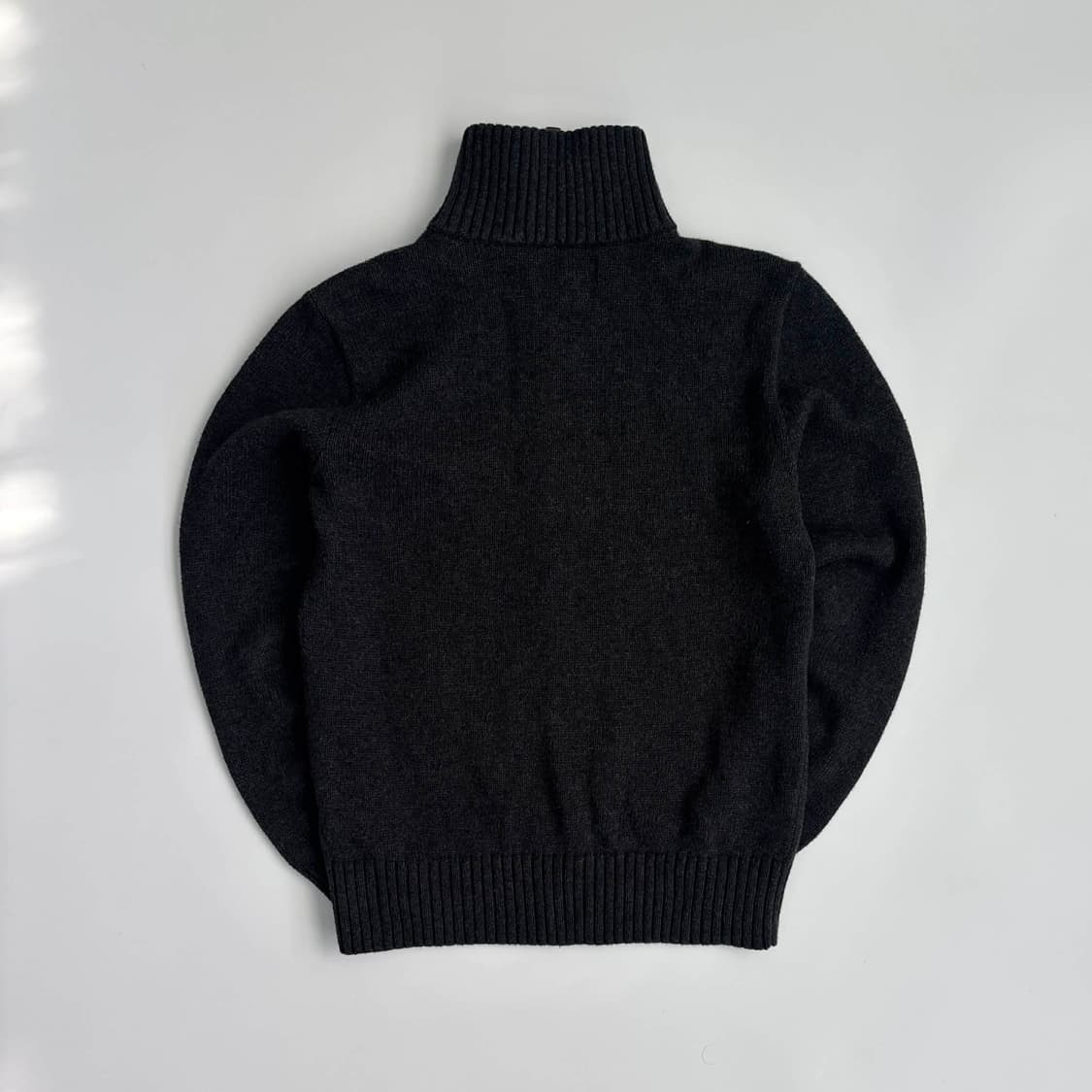 폴로 랄프로렌 그레이 코튼 니트 집업 희귀져지(M) 상품이미지3