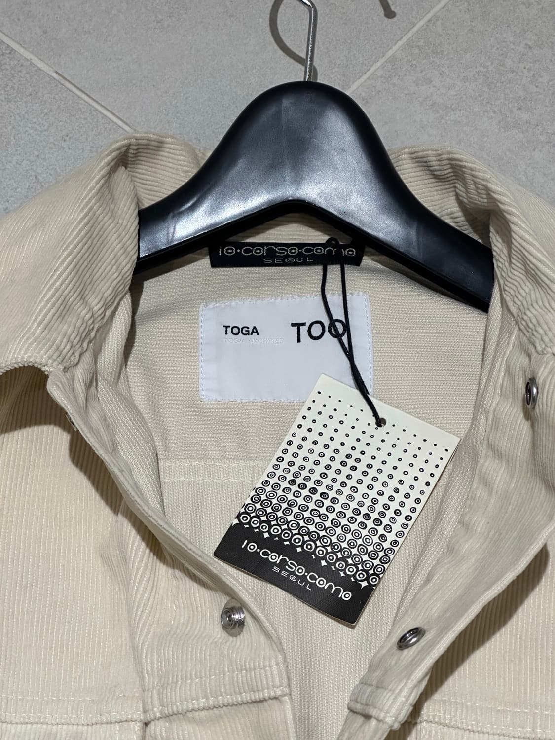 토가 크림화이트 코듀로이 자켓 상품이미지3