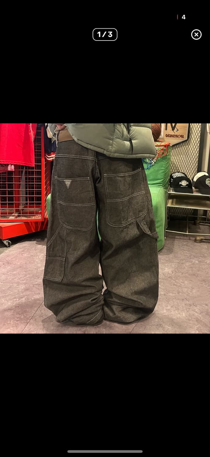 GUESS gray denim stitch carpenter wide p 상품이미지1