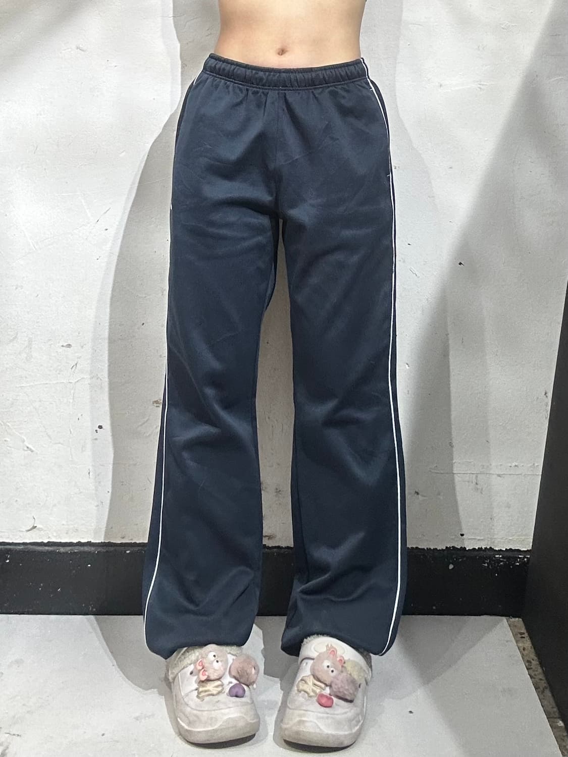 00s 나이키 네이비 와이드 사이드 라인 추리닝 바지 L 상품이미지2