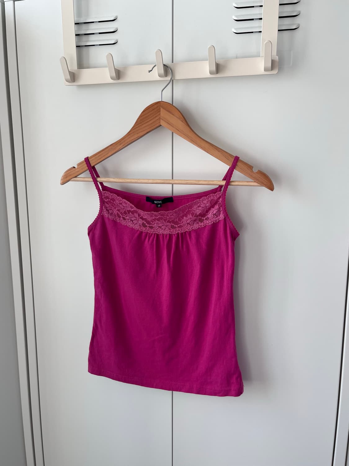 Ozoc 하구미 핫핑크 레이스 슬리브리스 상품이미지8