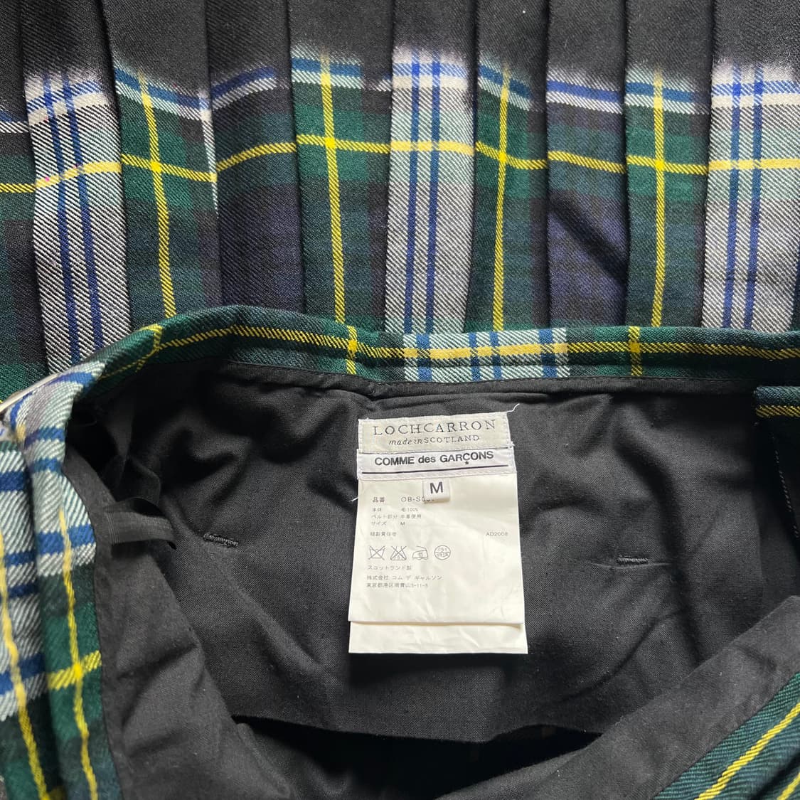 꼼데가르송 타탄 체크 울 킬트 스커트 (AW 2008) 상품이미지6