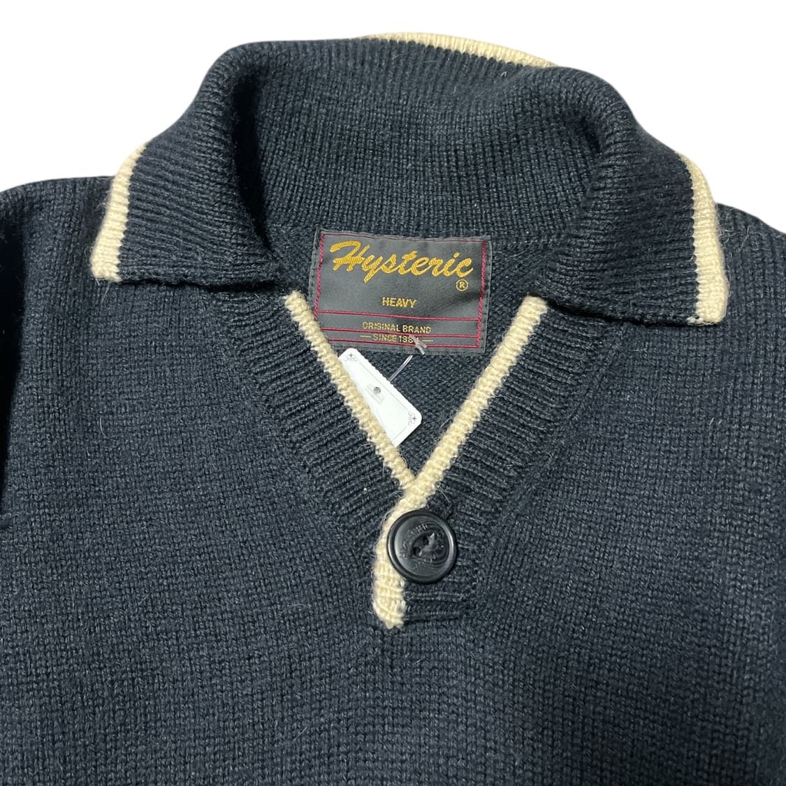 히스테릭 글래머 원버튼 레터링 니트 상품이미지3