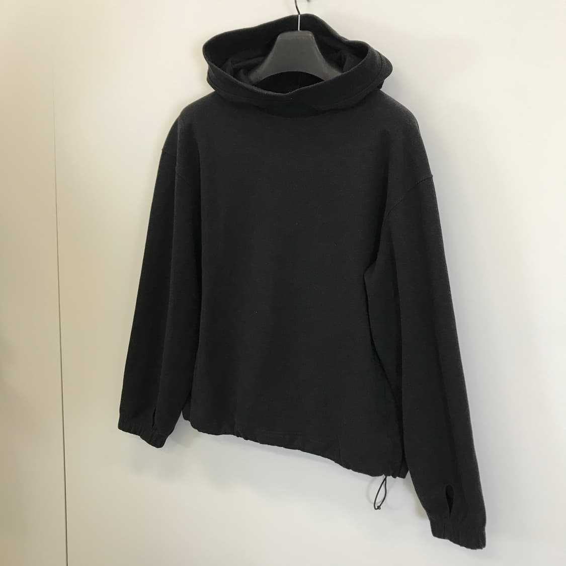 유니클로U 브러시드져지 후드 풀파카 블랙 [L] 상품이미지2