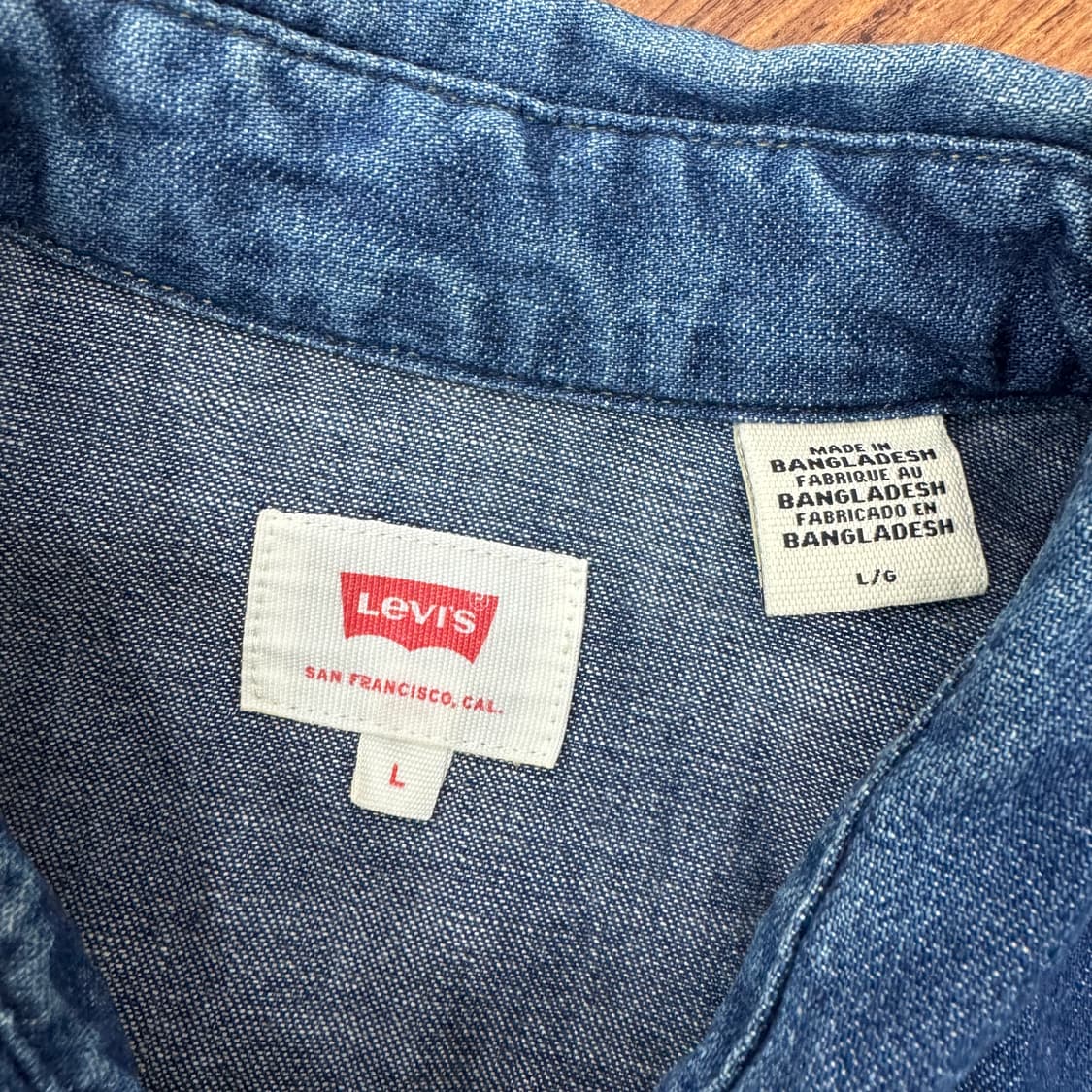 L 리바이스 데님 웨스턴 남방 셔츠  상품이미지5