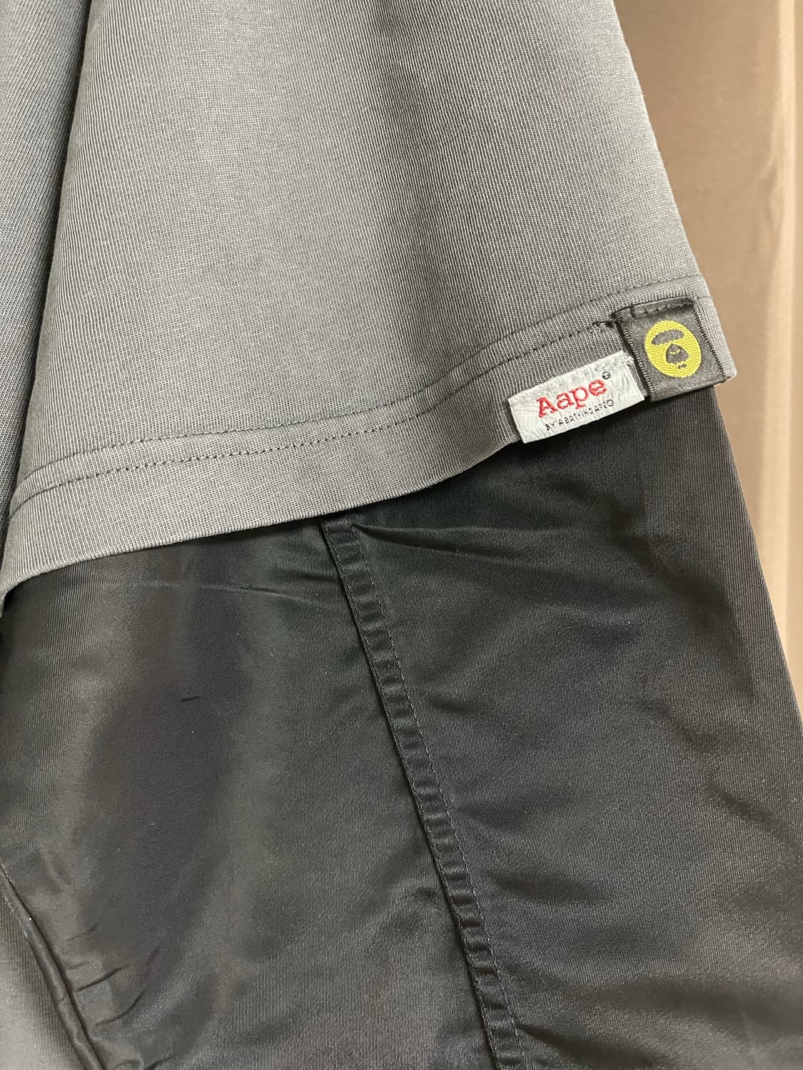 Aape 에이프 팬시 메인 롱 티 라이트 블랙 상품이미지4