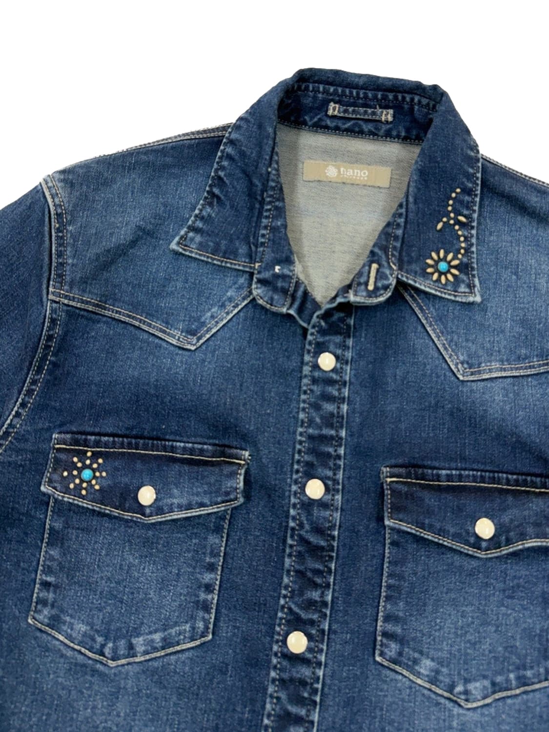 빈티지 Nano Universe 웨스턴 스터드 데님 셔츠 상품이미지3
