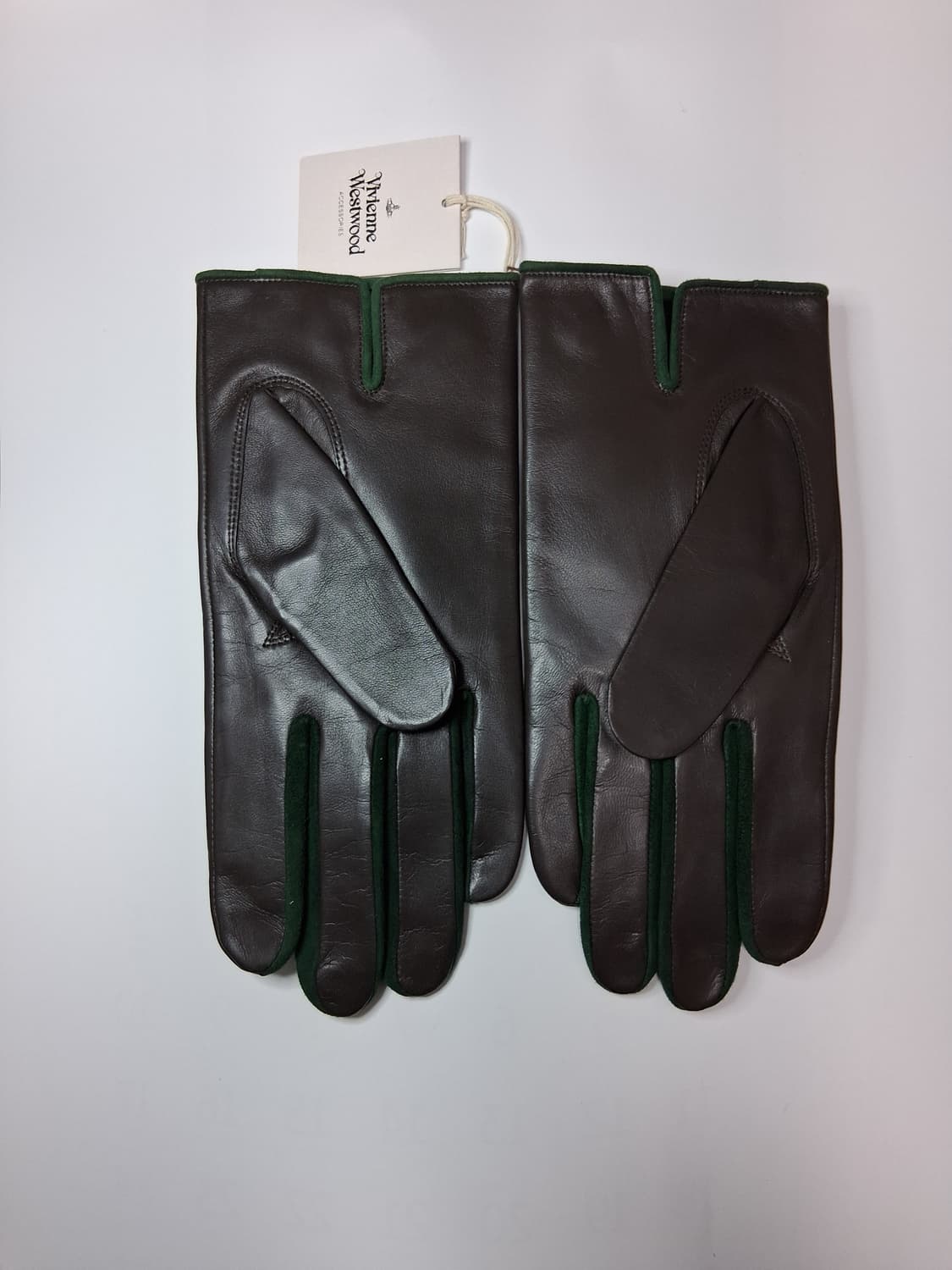 비비안웨스트우드 남성용 다크브라운 가죽 장갑 25cm (새상품) 상품이미지4