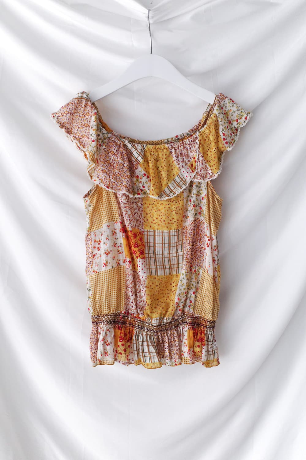 flower off shoulder T 상품이미지1
