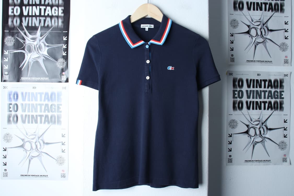 W(L-XL) 라코스테 반팔 카라 티셔츠 스몰로고 네이비-H30381 상품이미지2