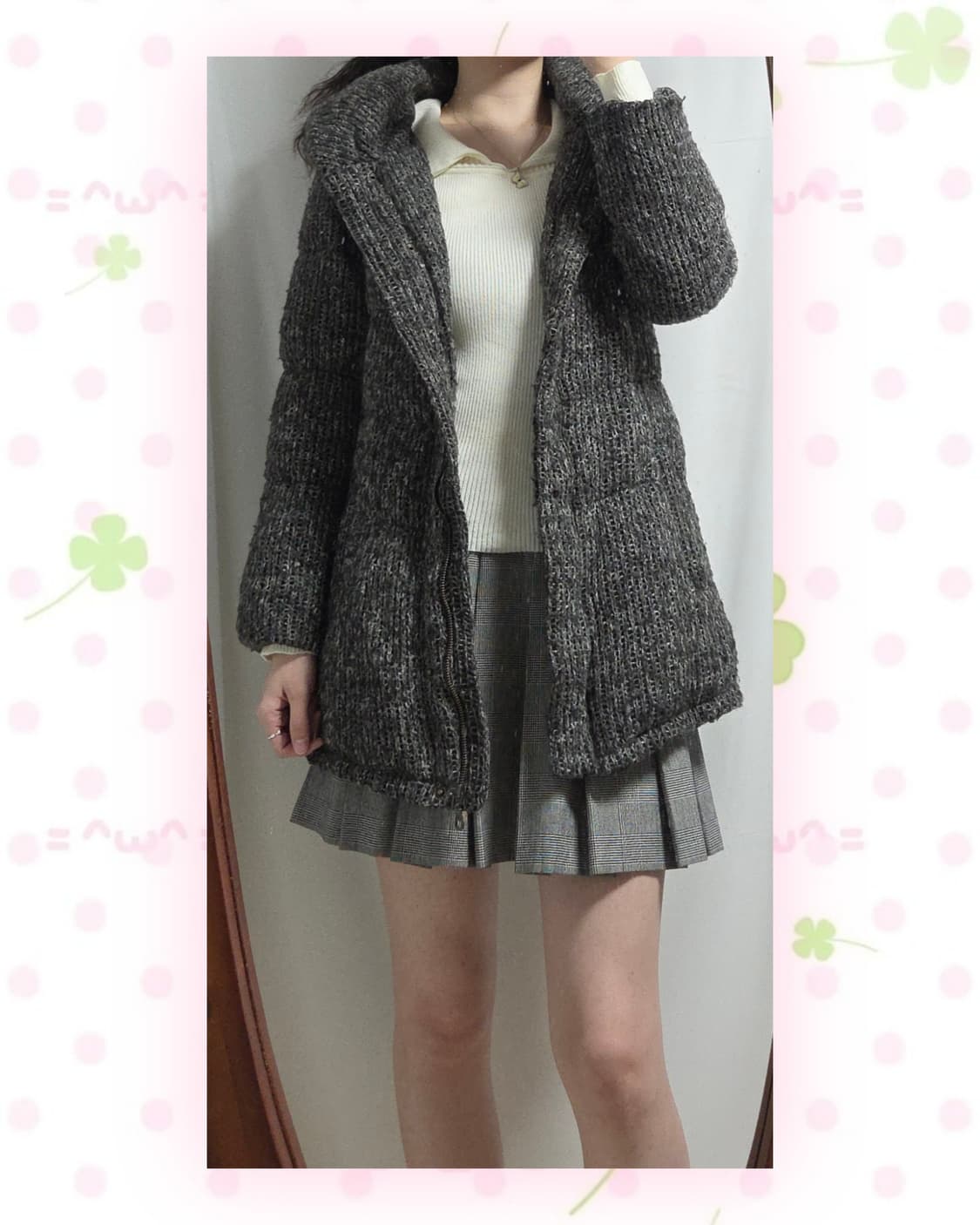 오레오 니트 다운 패딩 상품이미지1