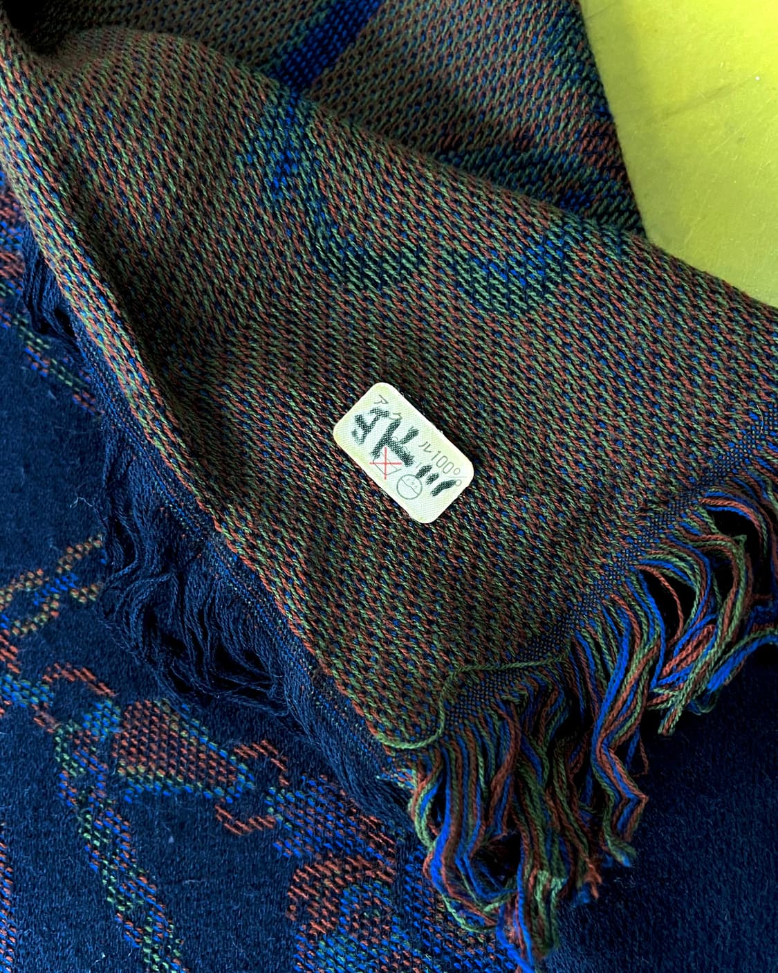 JPN Vintage Antique Graphic Tassel Shawl 상품이미지9