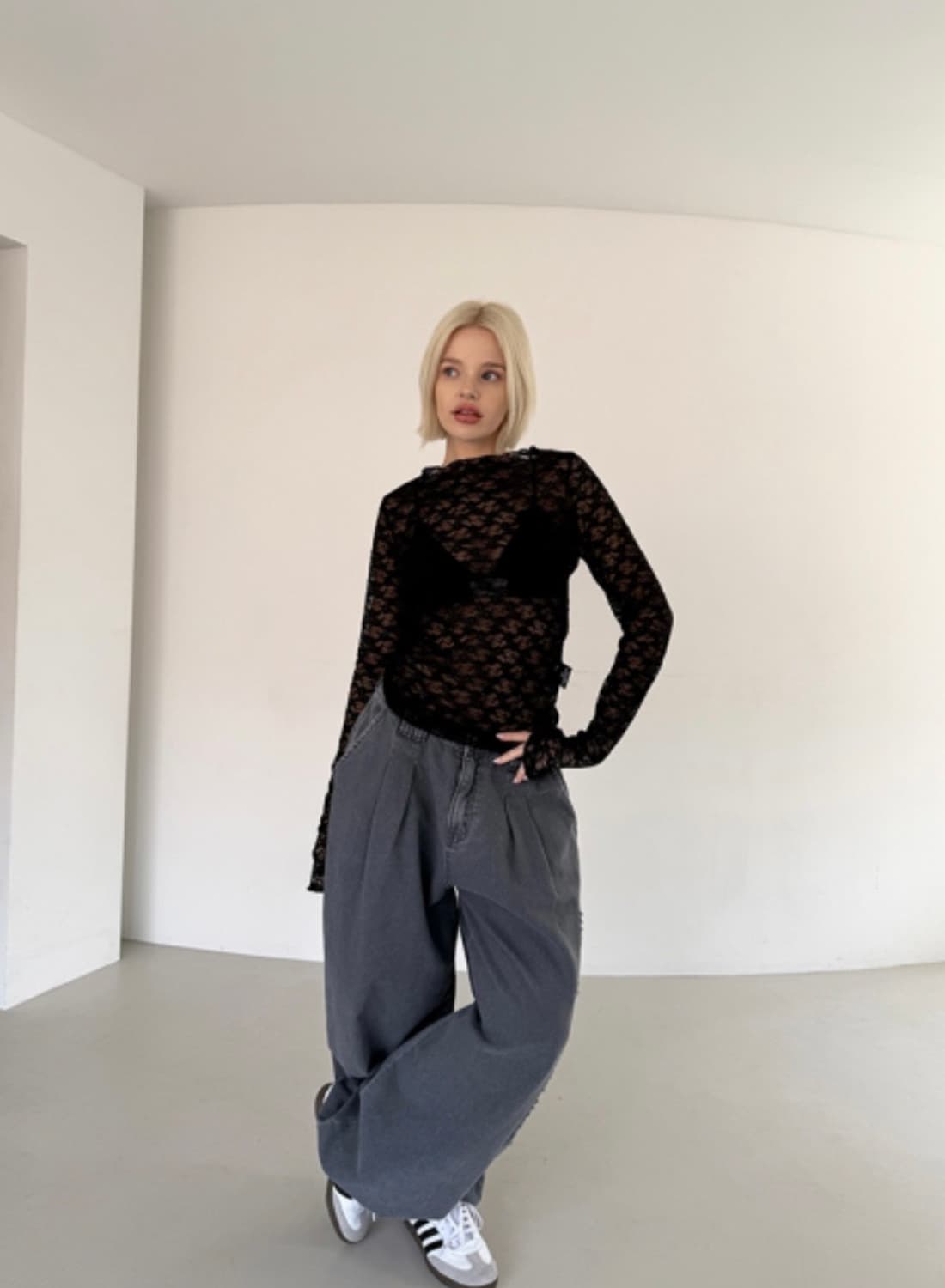 더미스테리어스호텔 옥스포드 워싱 팬츠 1사이즈 상품이미지5