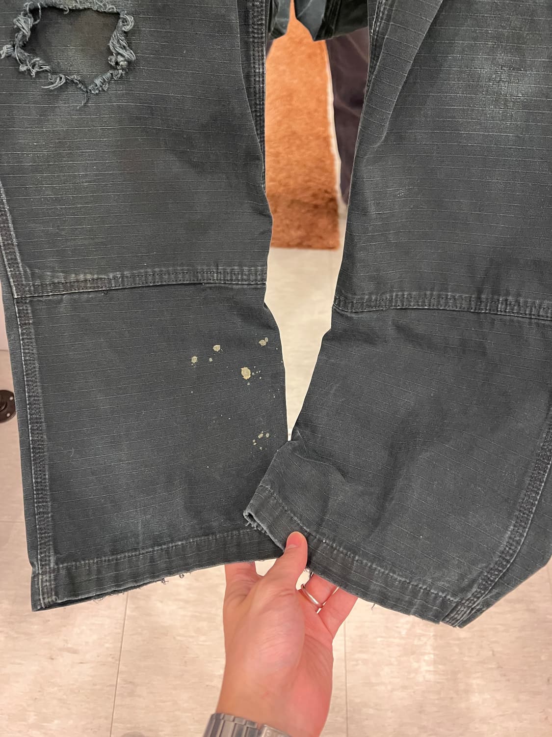 Carhartt 칼하트 립스탑 더블니 카고 워크 팬츠 (35-36) 상품이미지4