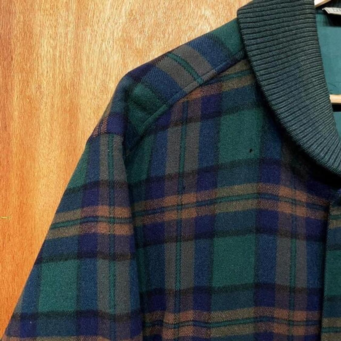 90's 라코스테 체크 블루종 자켓 (L)  상품이미지3