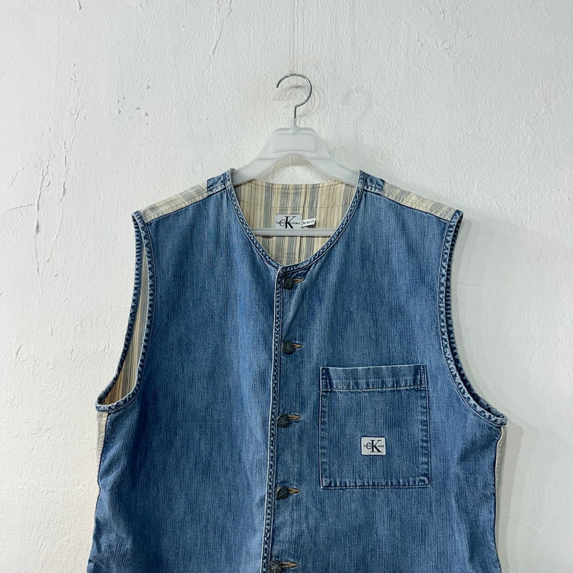 CK 캘빈클라인 데님 청조끼 M 상품이미지2