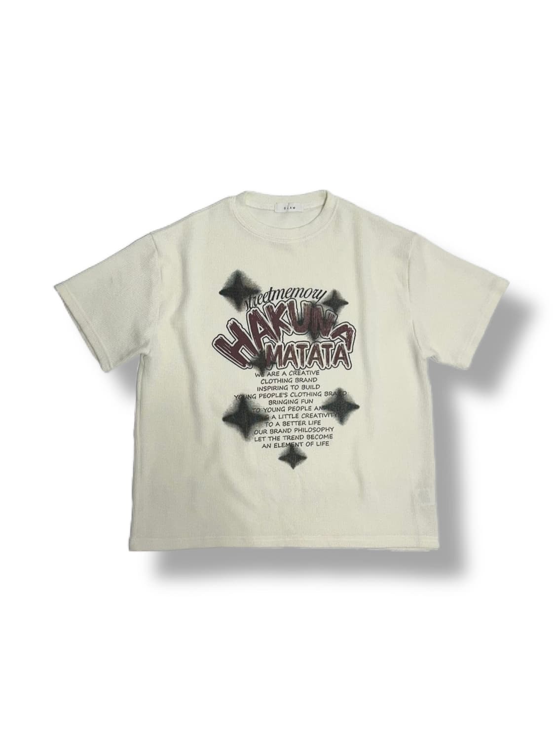 하쿠나마타타 오버핏 니트지 반팔티 상품이미지1