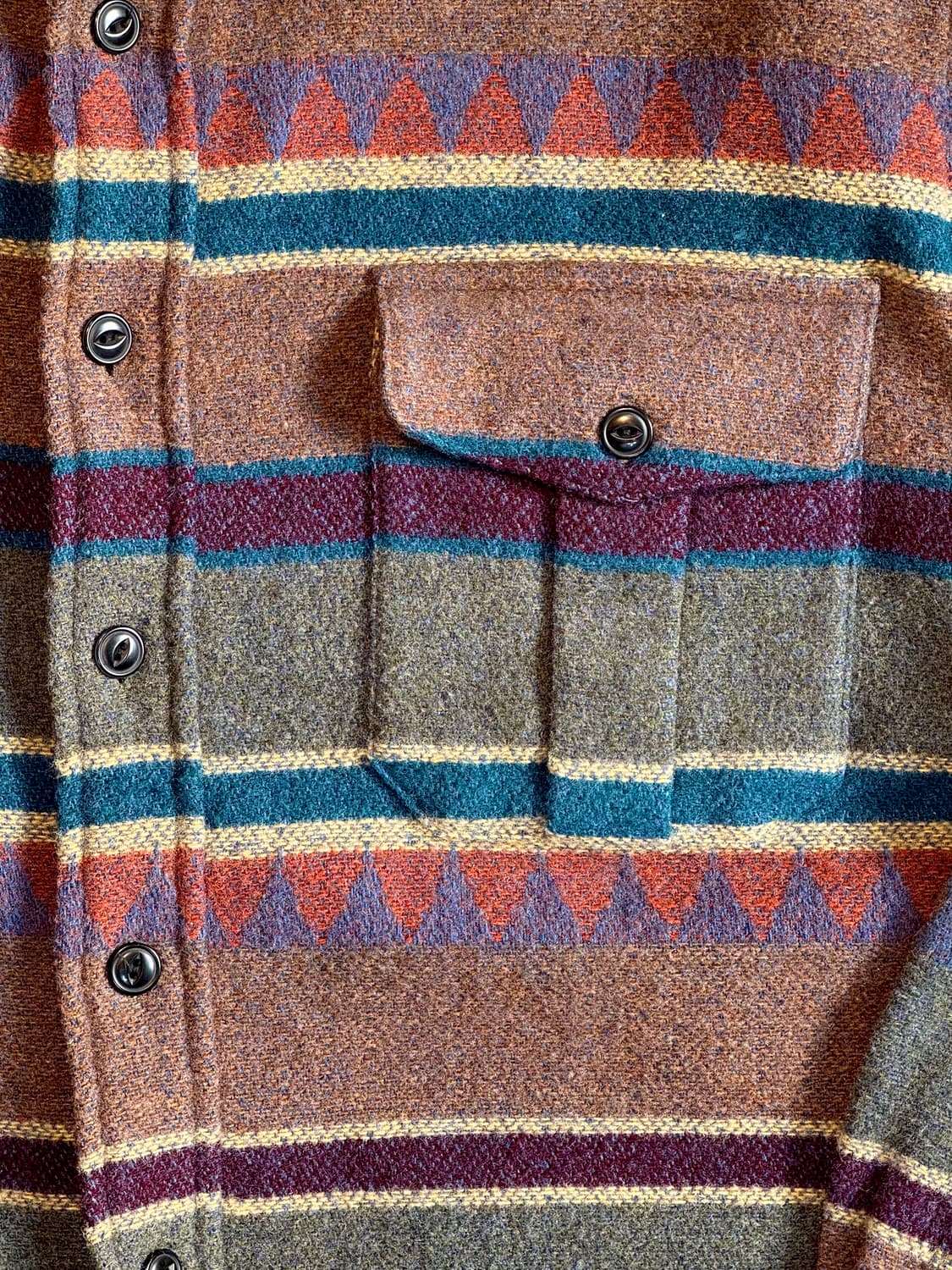 90s 빈티지 폴로 아즈텍 나바호 울 오버셔츠 상품이미지3