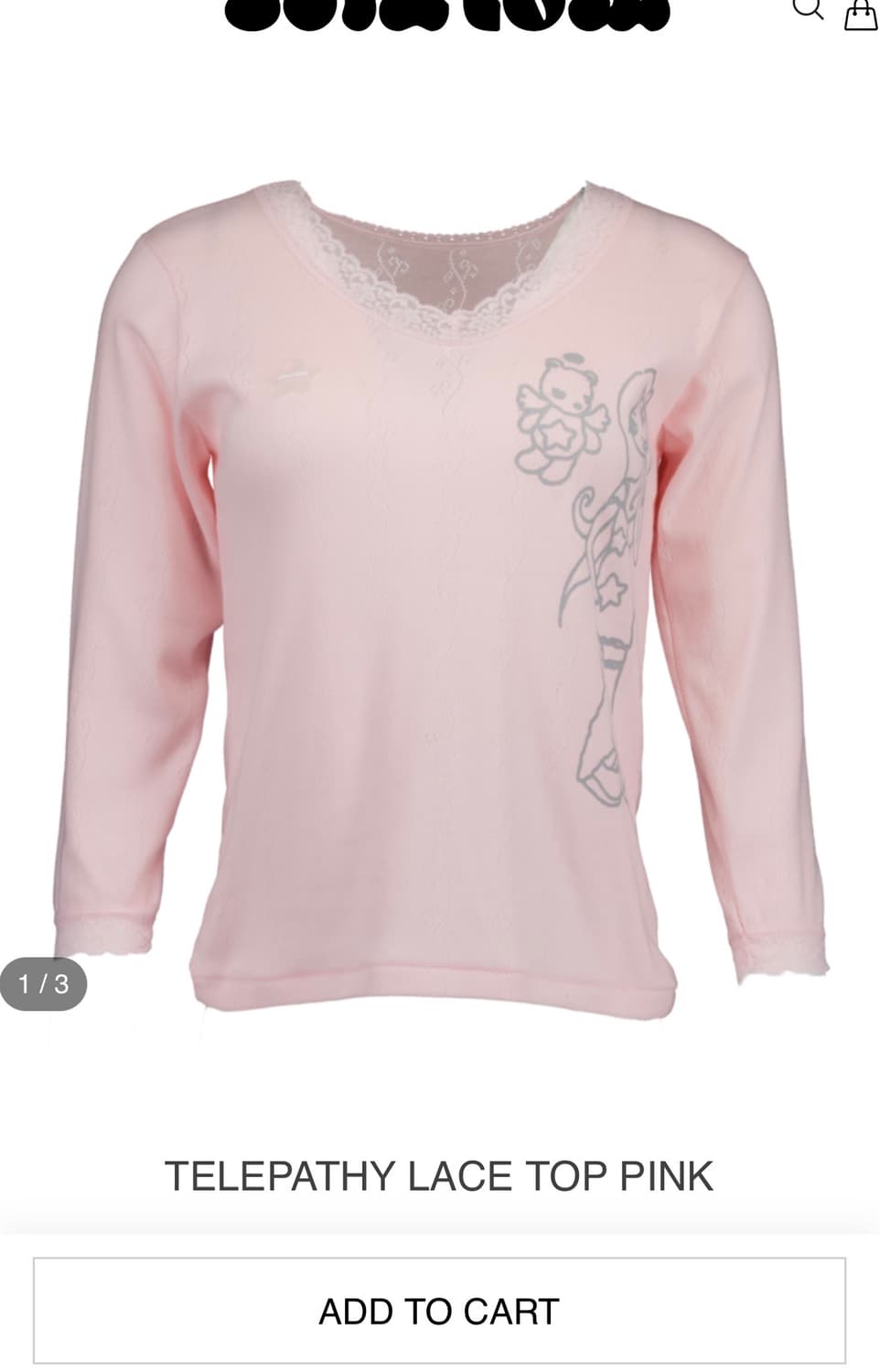 Shalom telepathy lace top pink 상품이미지1