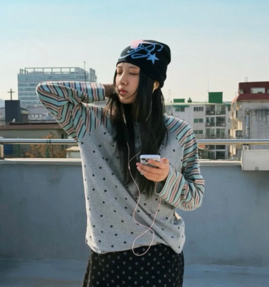 카비시 스타 래글런 롱슬리브 티셔츠 상품이미지3