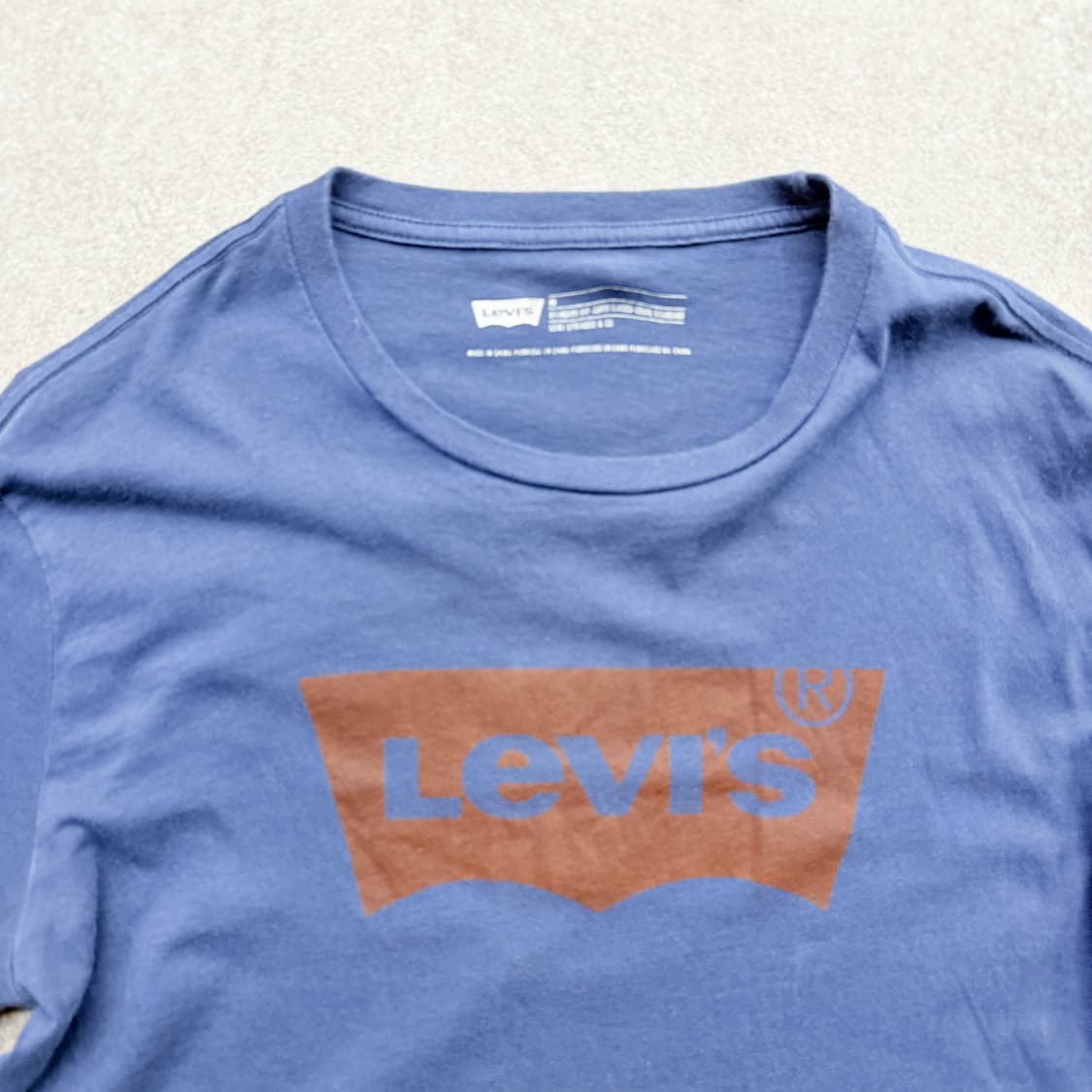 리바이스 빅로고 긴팔 티셔츠 블루 (M)  상품이미지3