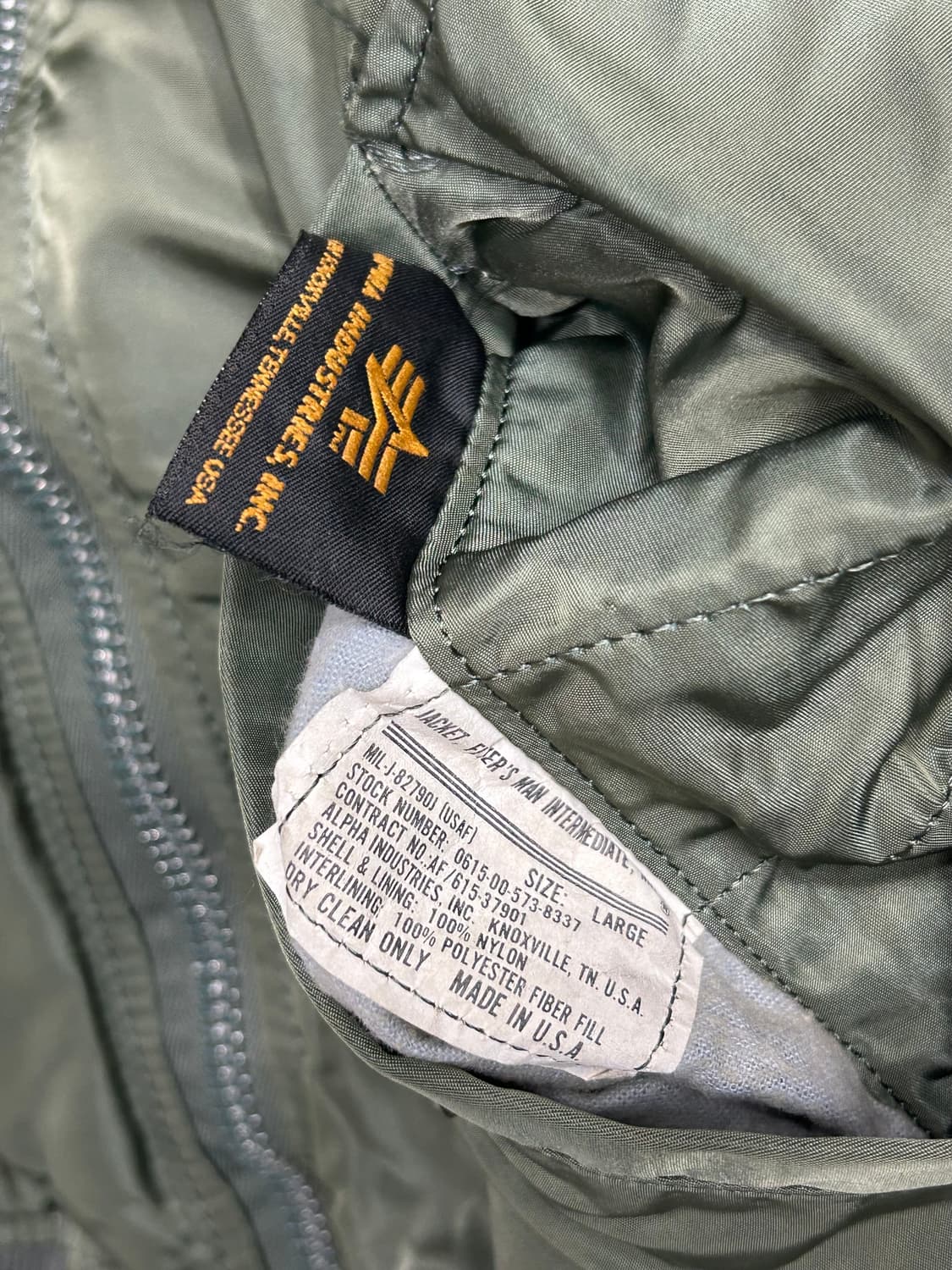 [L] 90s USA Made 알파인더스트리  MA-1 상품이미지3