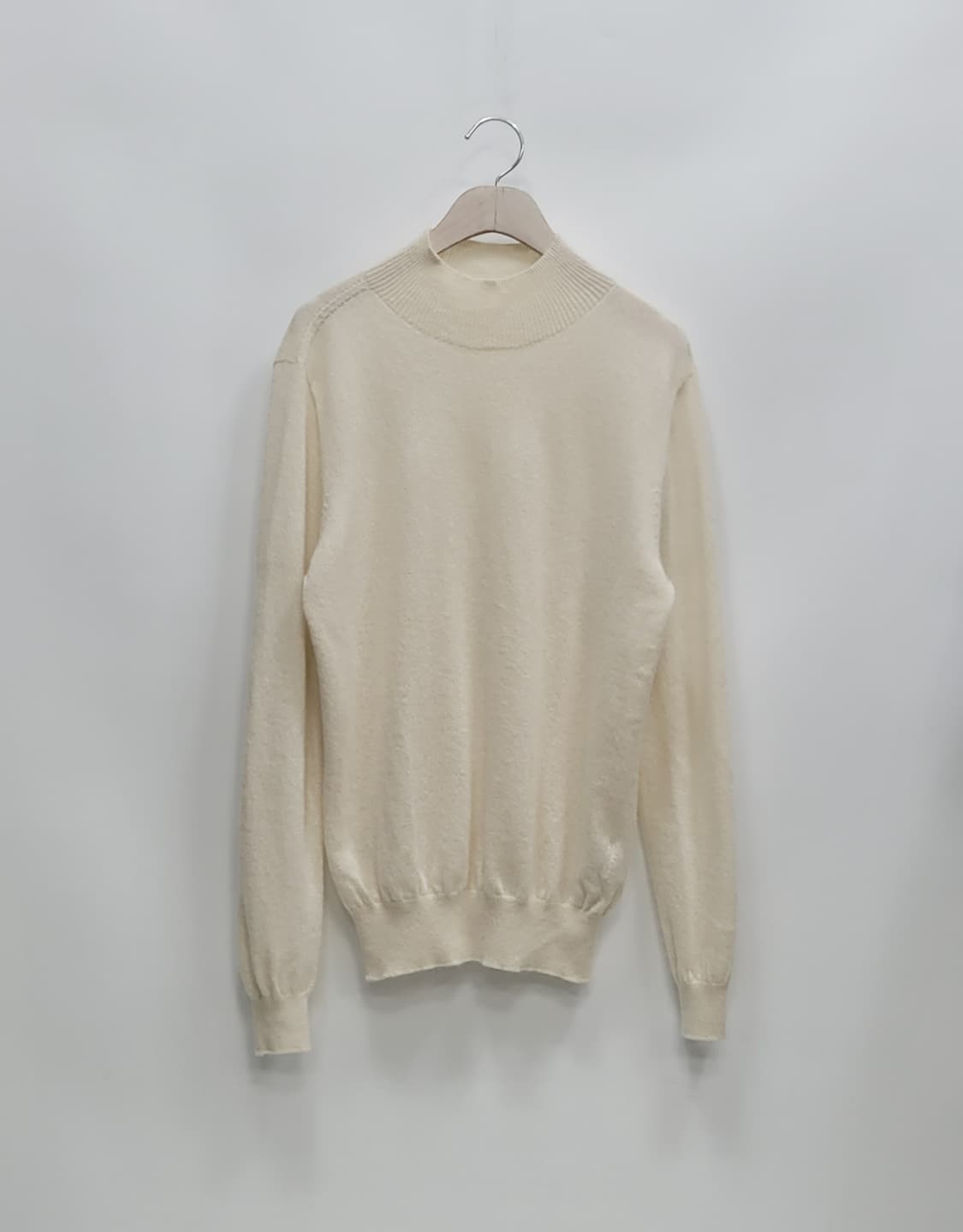 캐시미어 100% 무지 니트 / 여 M (FREE) 아이보리
 상품이미지1