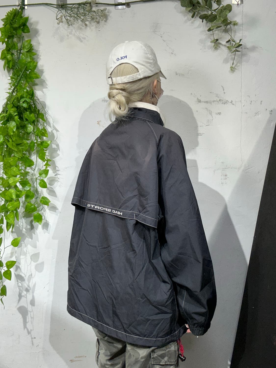 헤드 블랙 올드스쿨 바람막이 오버핏 트랙 자켓  상품이미지3