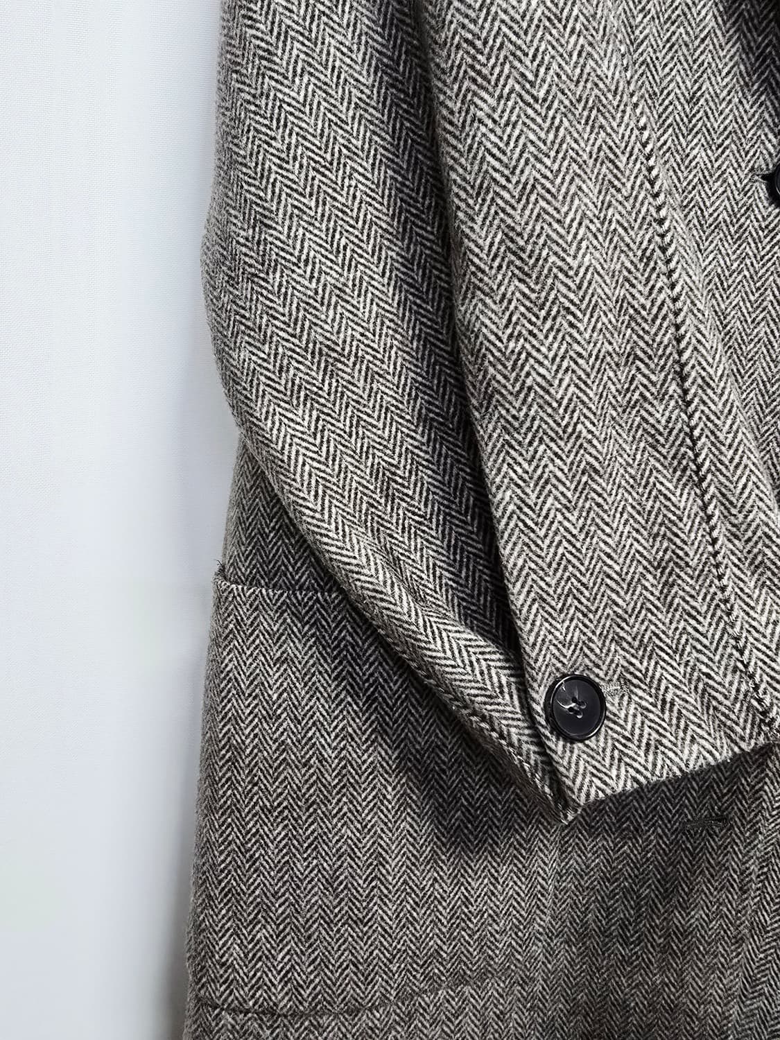 바질인보틀 basil in bottle 헤링본 롱 코트 상품이미지3