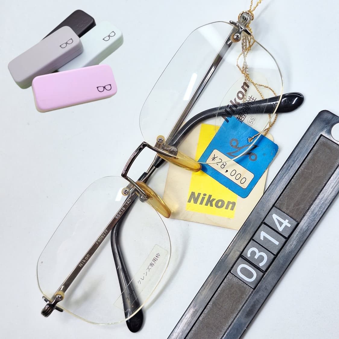 니콘 Nikon FB0927F 55mm 안경테 무테 IP도금/일본 빈티지 상품이미지1