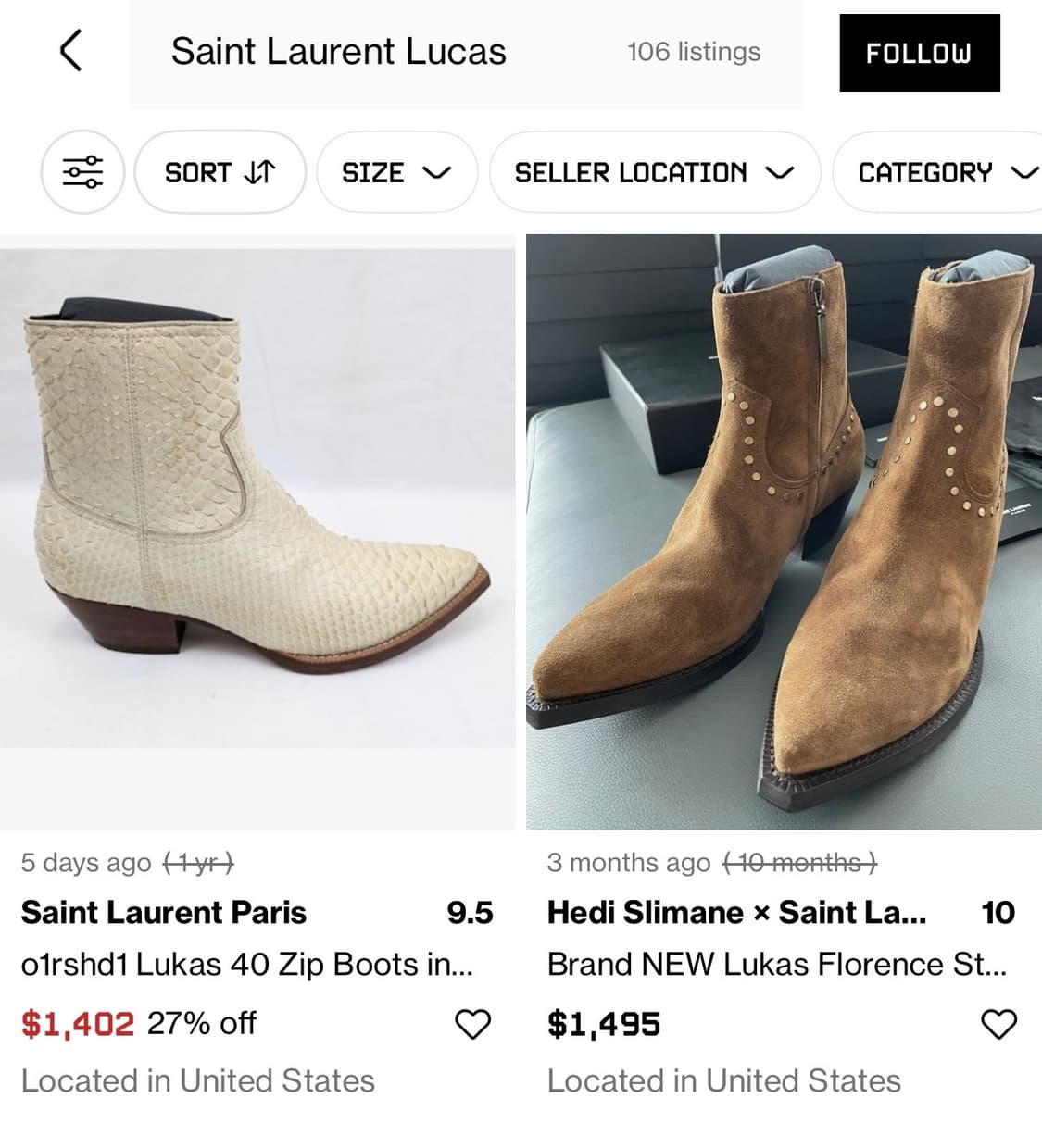 생로랑 스터드 루카스 판매 상품이미지8