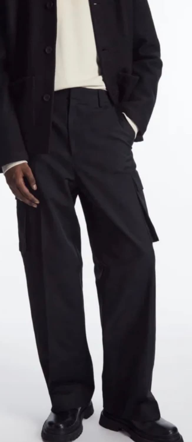 COS 와이드레그 카고트라우저 블랙 48사이즈 상품이미지1