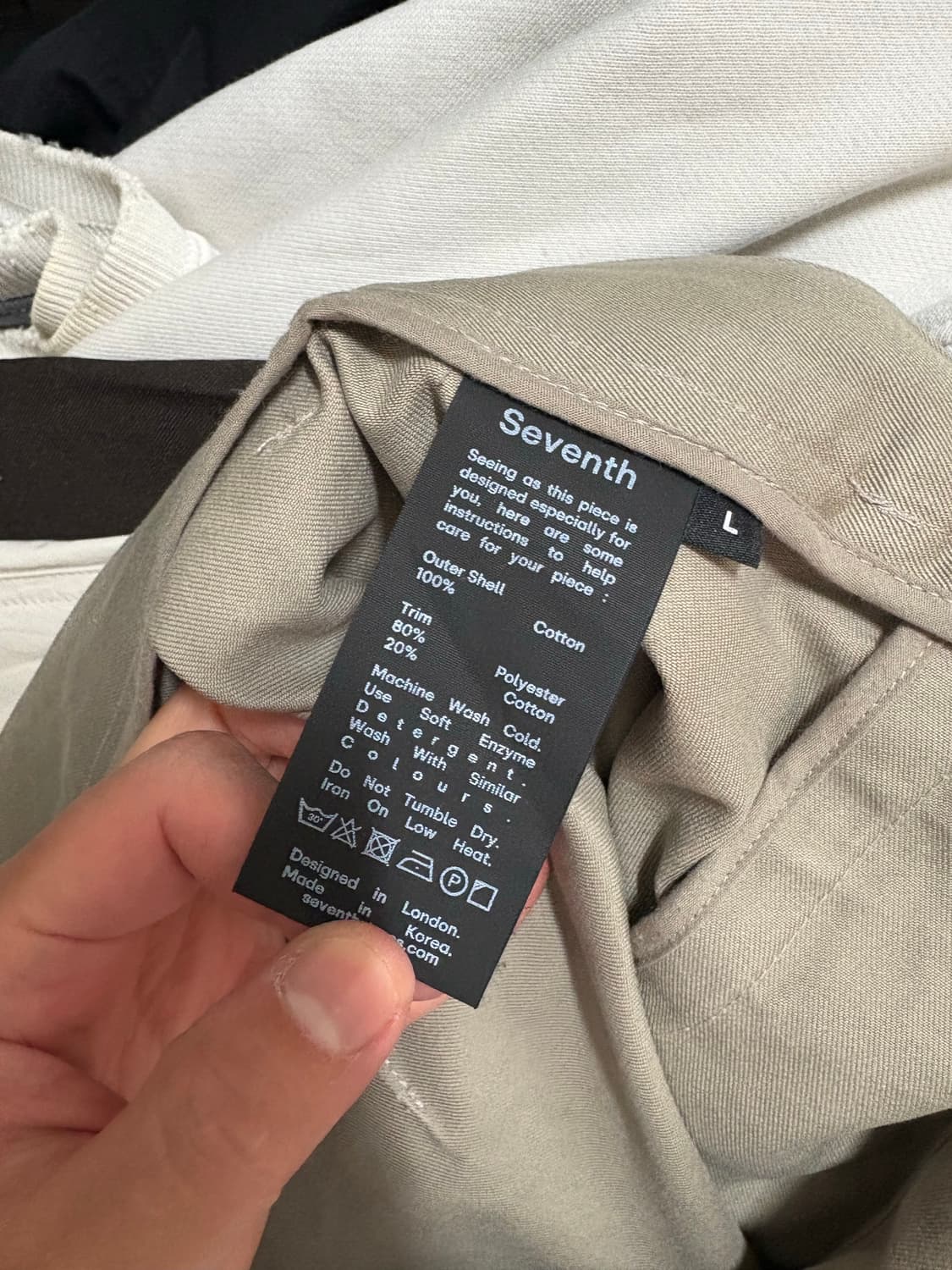 seventh 베이지 버뮤다 치노 쇼츠 상품이미지8