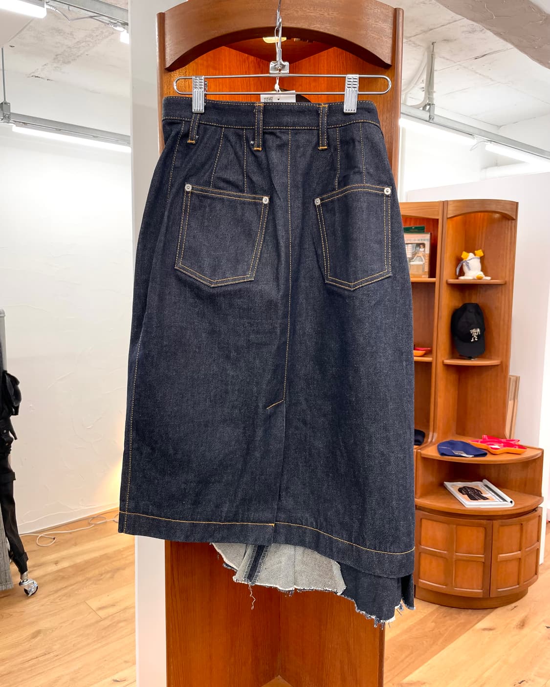 [M] NAIFE 데님 러플 랩 스커트 상품이미지5