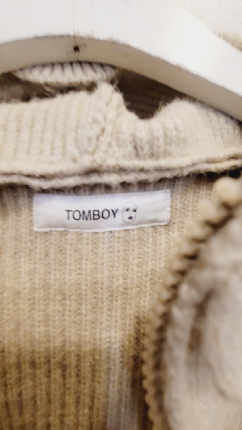 톰보이 프릴후드 니트집업 상품이미지4