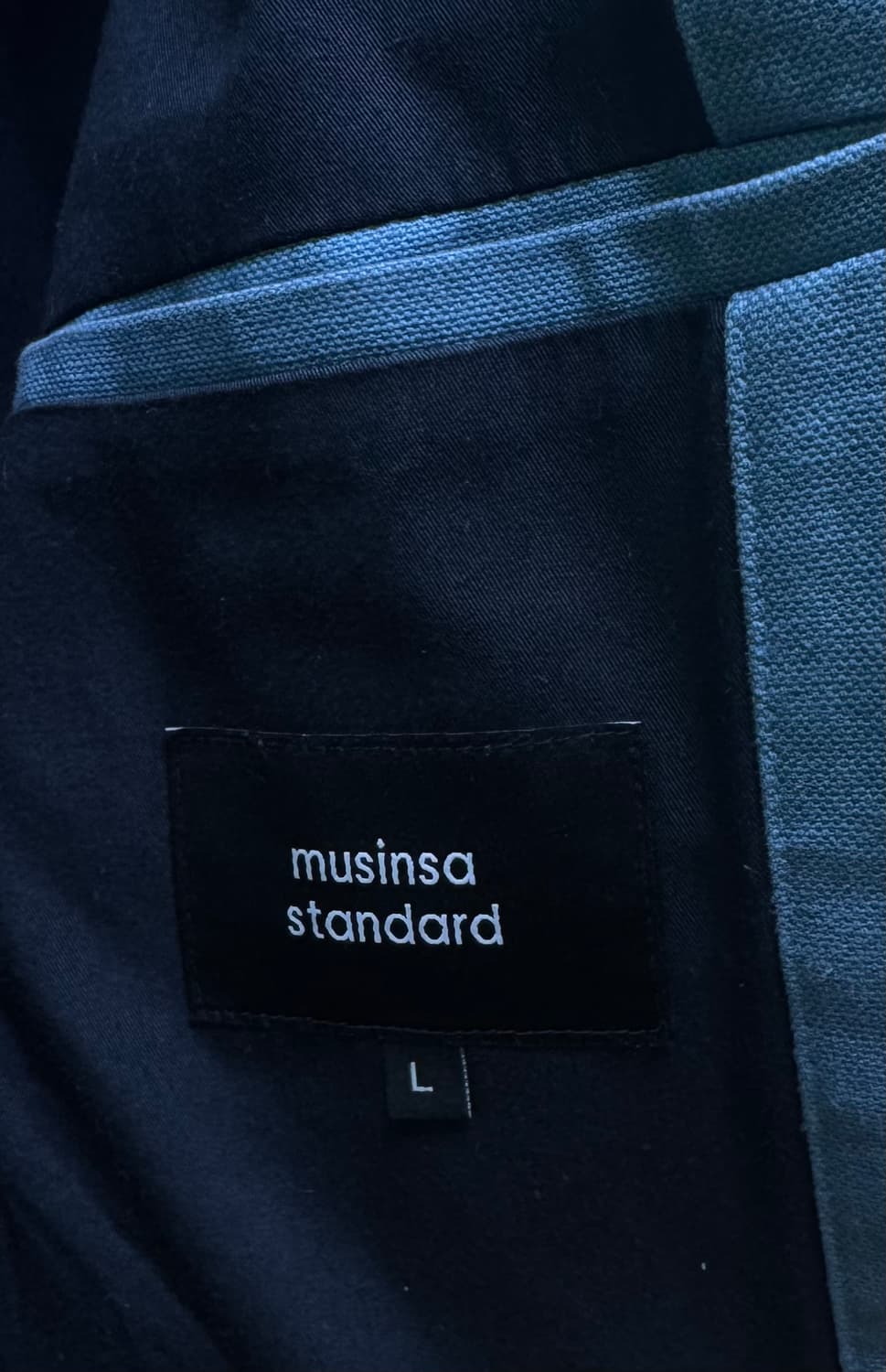 무신사 스탠다드 워크 재킷 블루 그레이 L 상품이미지3