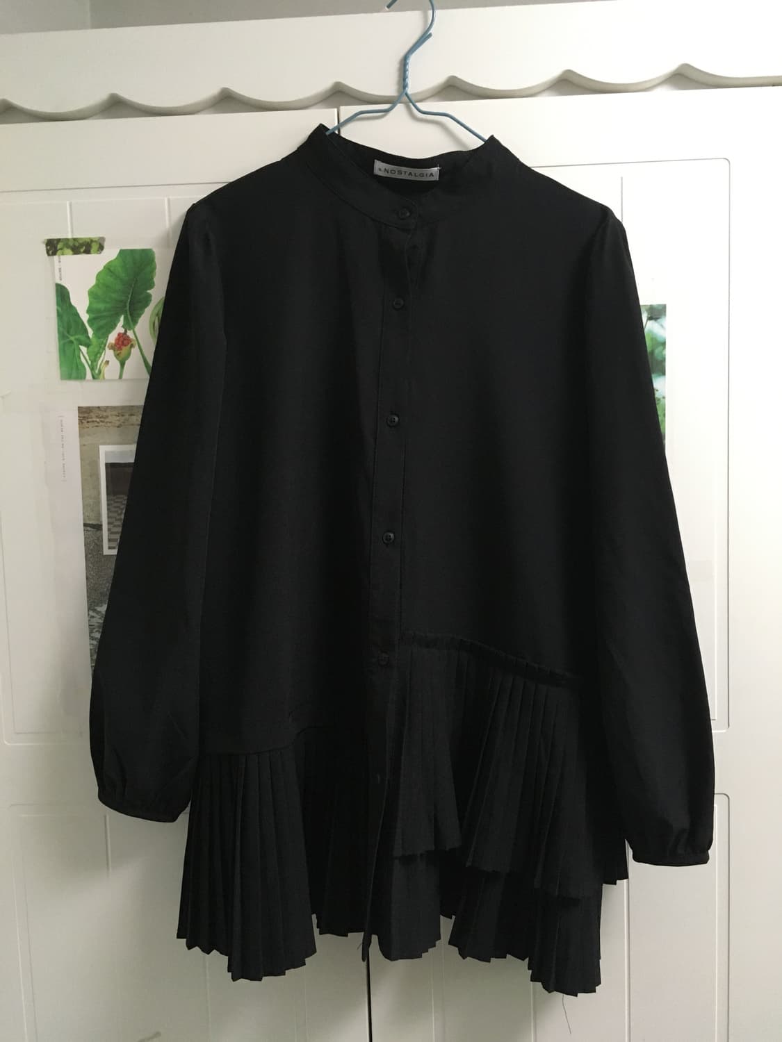 일본빈티지 블랙 원피스 블라우스 플리츠 cos꼼데유니클로 상품이미지1