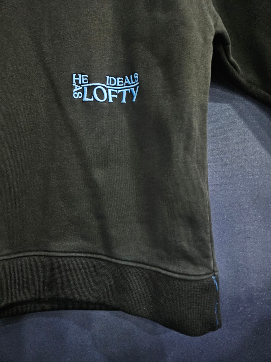 지오송지오 자수 블랙컬러 남성 오버핏 100 맨투맨  상품이미지6