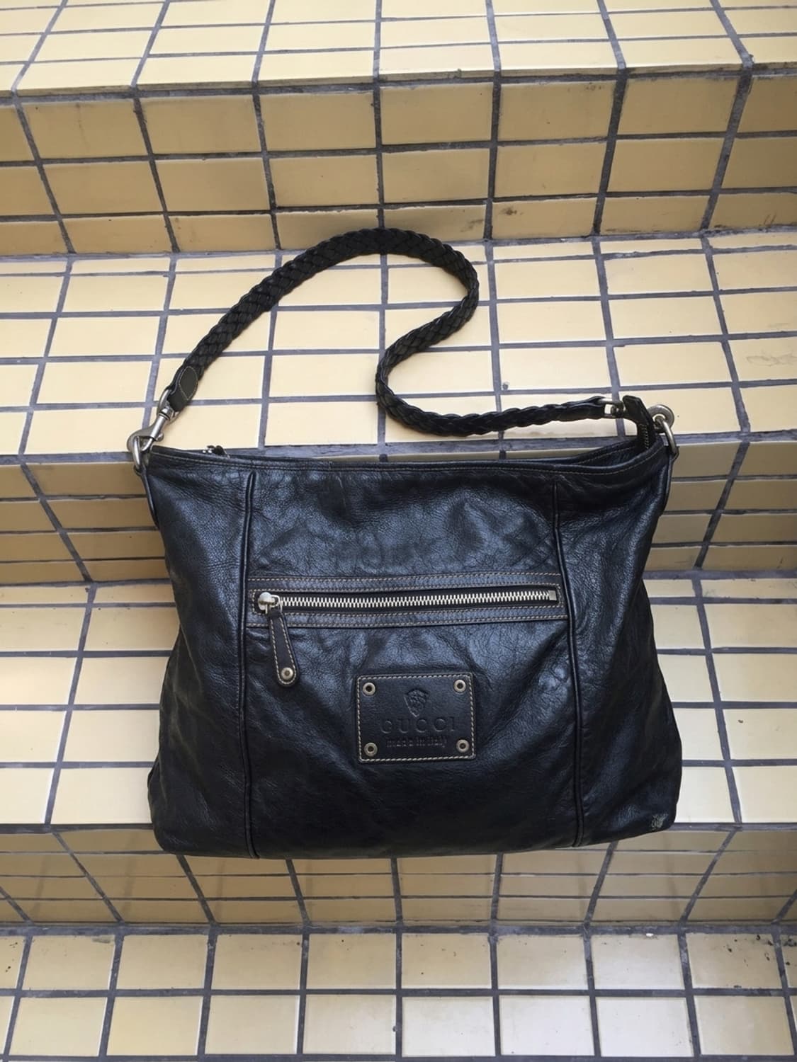 Gucci 빈티지 레더 빅백🖤 상품이미지2