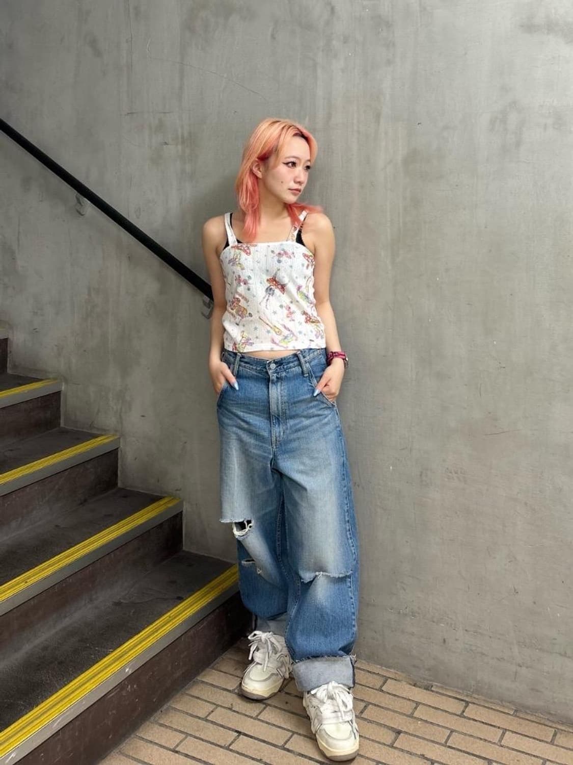 [F]히스테릭 글래머 25ss EMA 그래픽 슬리브리스 탑 상품이미지6