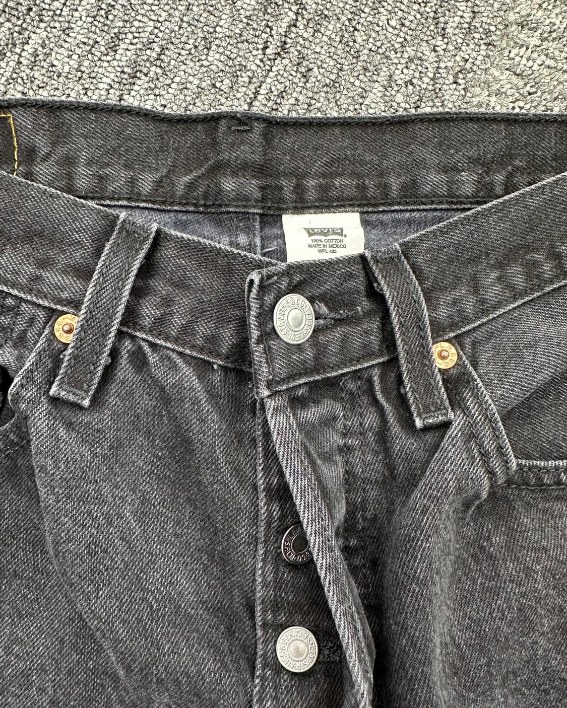 (허단39)00'S 리바이스 501 워싱블랙-M1129 상품이미지2