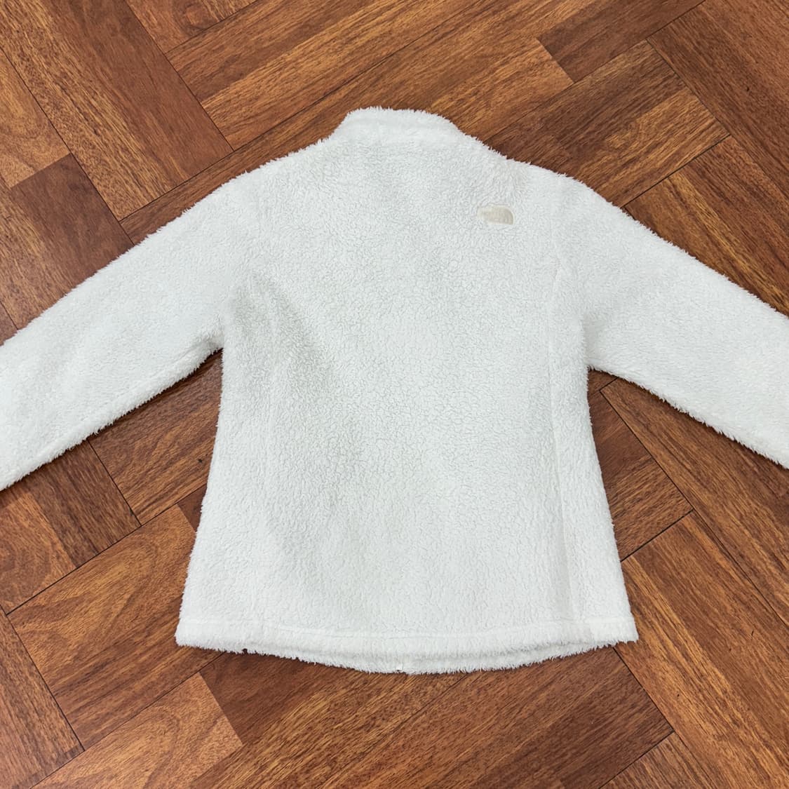 여성용 L 노스페이스 화이트 플리스 집업  상품이미지2