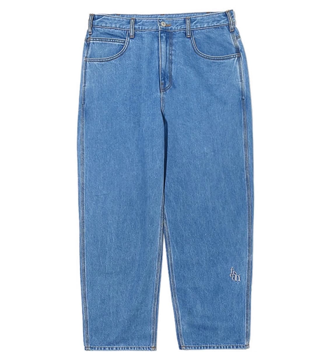 페치 워시드 와이드 팬츠 블루(쿄카 착용) 상품이미지1