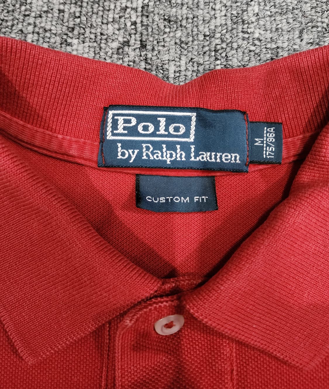 폴로 랄프로렌 빈티지 빅 멀티포니 커스텀핏 카라 반팔티 pk 반팔티 M 상품이미지7