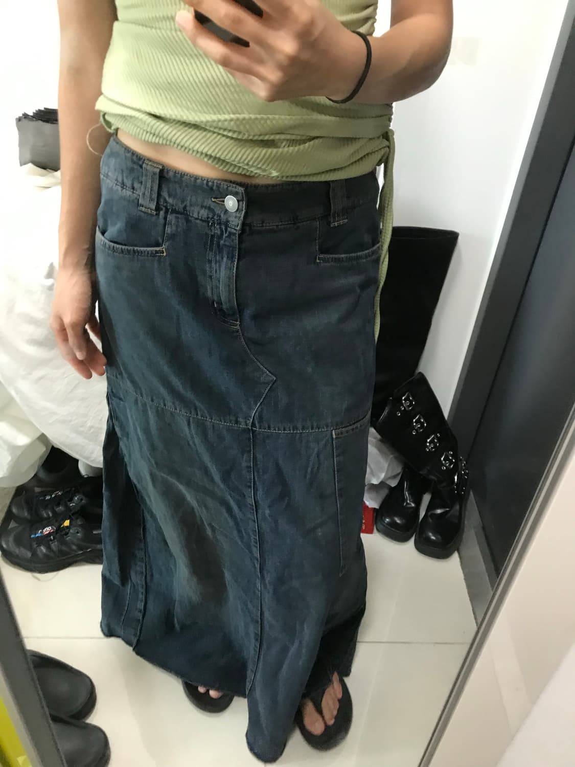 빈티지 맥시 롱 데님SK 상품이미지9