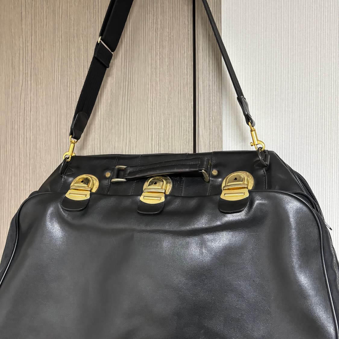 요지야마모토 레더 보스턴 백 상품이미지5