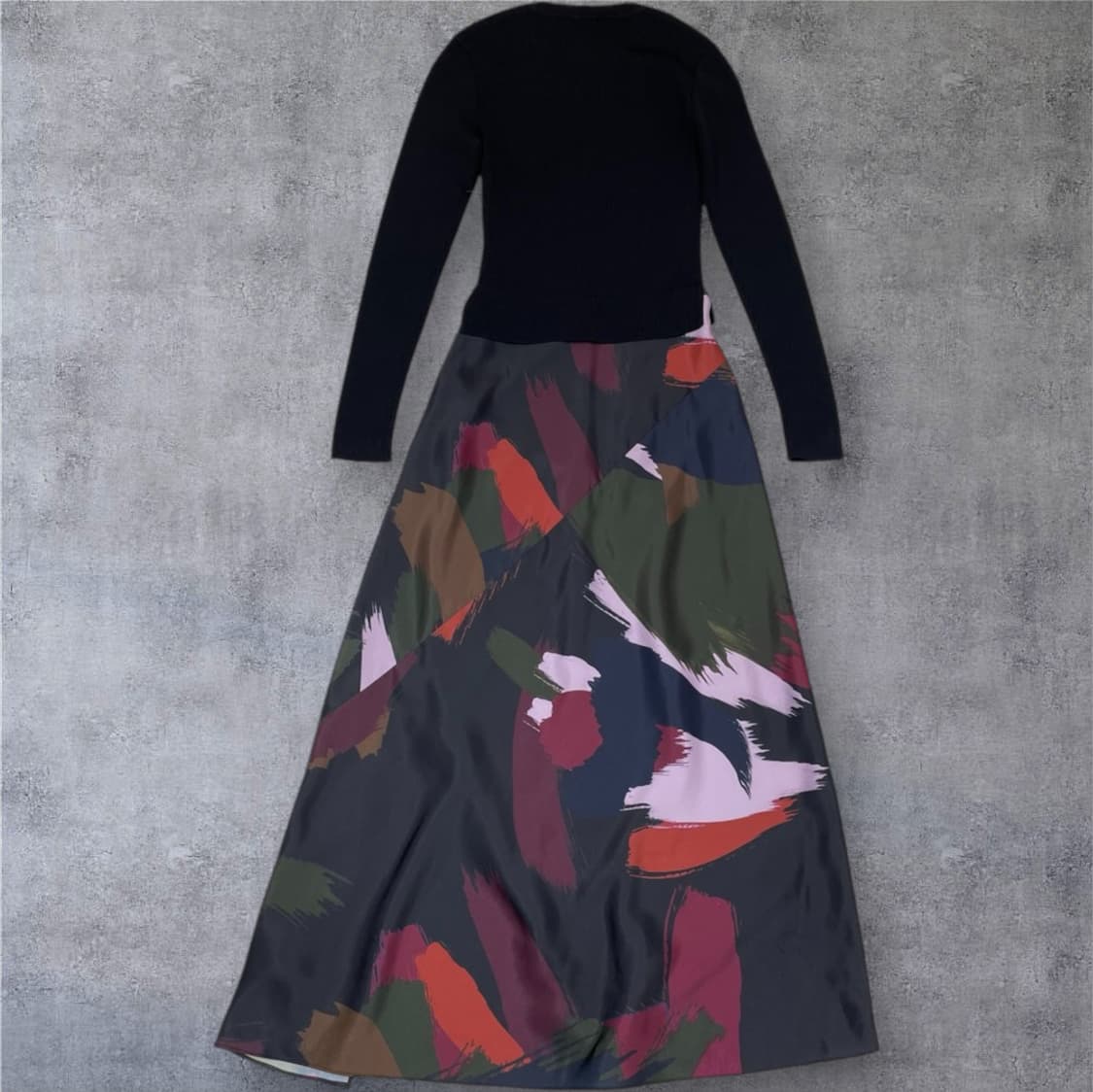 테드베이커 Ted Baker 블랙 골지탑 아트프린트 롱 원피스 0 상품이미지7