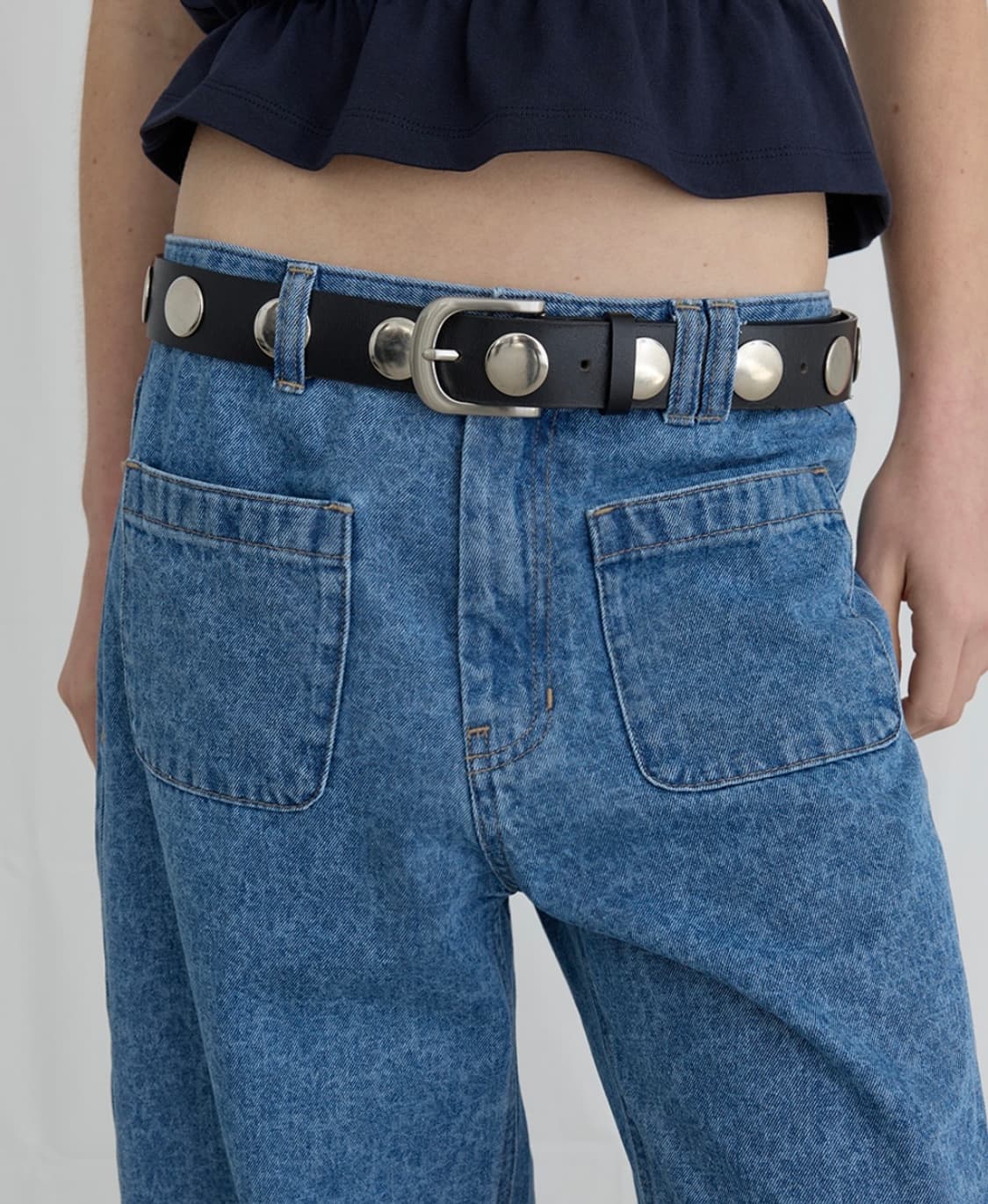 BOLD RIVET LEATHER BELT 상품이미지1