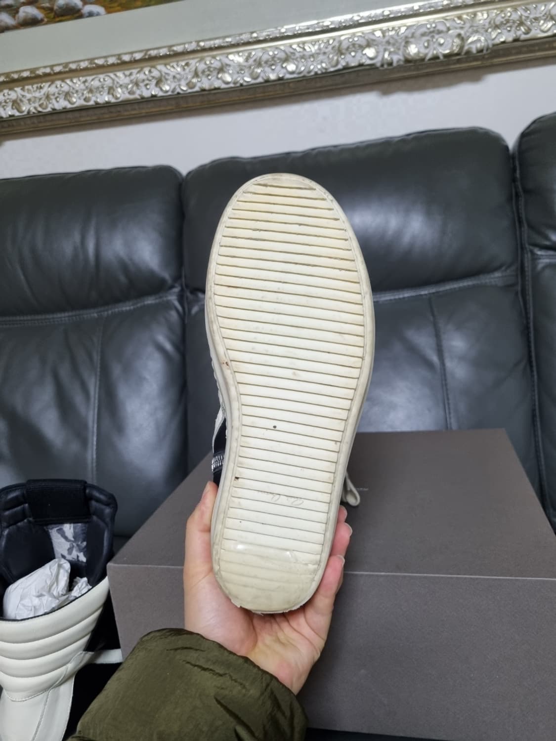 [42] 릭오웬스 지오바스켓 하이 블랙 밀크 상품이미지7